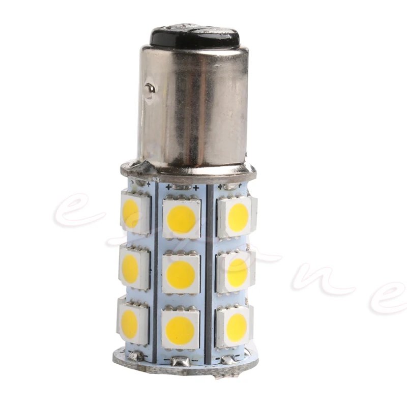 Теплый Белый 1157 BAY15D 5050 SMD 27 светодиодный Автомобильный задний тормозной