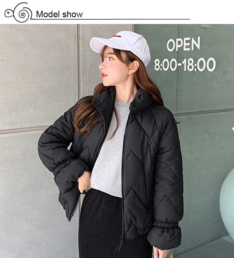 New Women Winter Short Coat Female Stand Collar Parka Thick Cotton Casual Jacket Autumn Warm Fashion Padded
