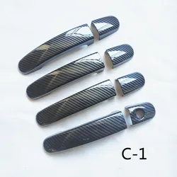 For Ford Focus Fordfocus 3 MK3 III 2012 2013 2015 2016 2017 Accessories Door Handle Cover Trim Plastic Imitation Carbon Fiber