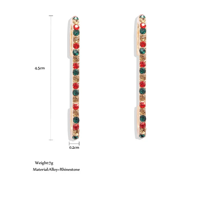 8 сезонов, новинка, модные золотые металлические серьги-гвоздики, сплав, цветные стразы, серьги для женщин, вечерние, для клуба, модные подарки, ювелирные изделия, 1 пара