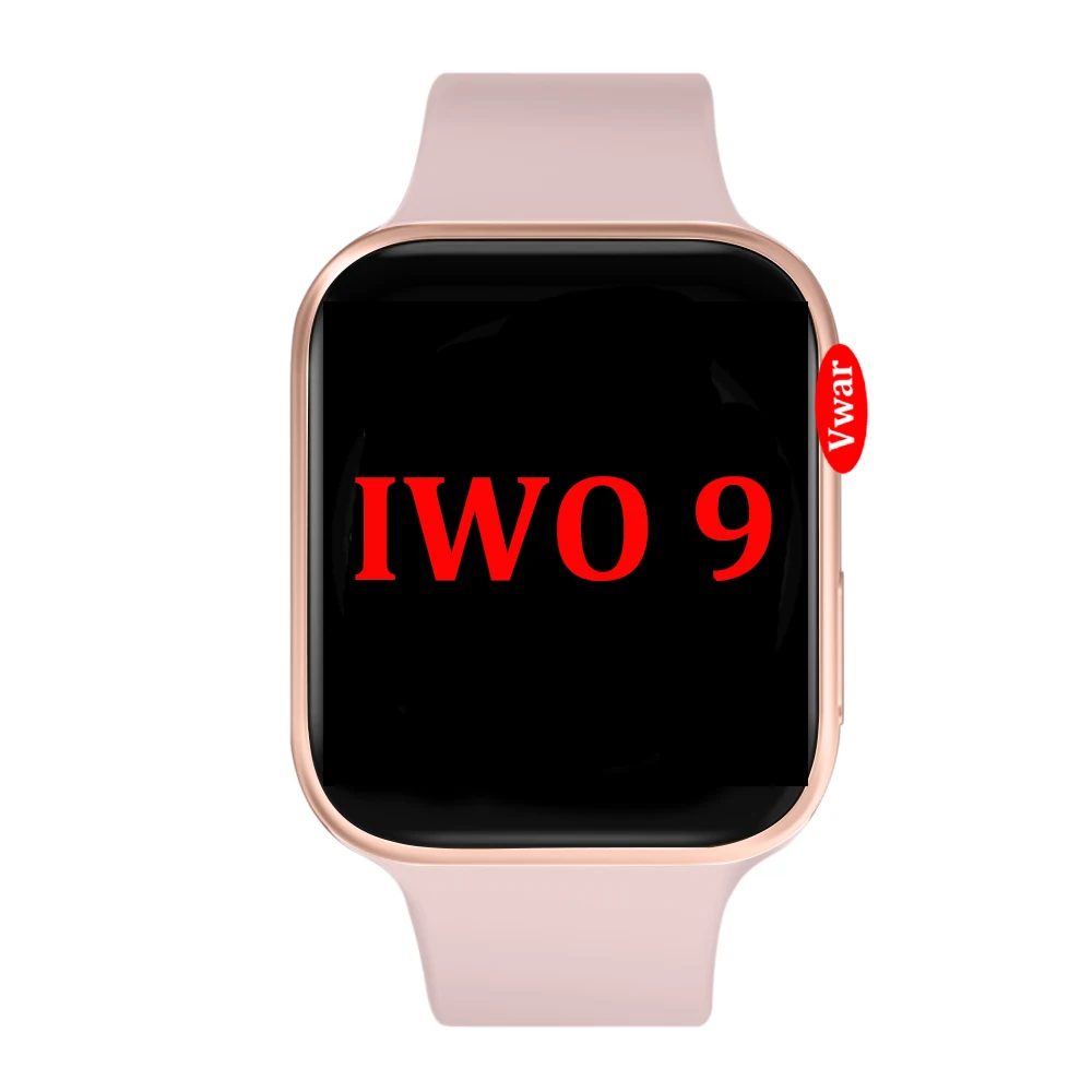 Розовый IWO 9 44 мм смарт часы 4 сердцебиение Samrtwatch чехол для apple iPhone Android телефон IWO 5 6 8 Plus 10 Обновление не apple Watch - Цвет: Розовый