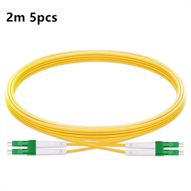 2m 5 шт./лот SM Дуплексный LC/APC к LC/APC Волоконно-оптический патч-корд - Цвет: 2m