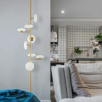 

Modern Concise A Living Room Floor Lamp Northern Europe Wind Bedroom Bedside Vertical Lamp Originality Magic Bean Designer Floor