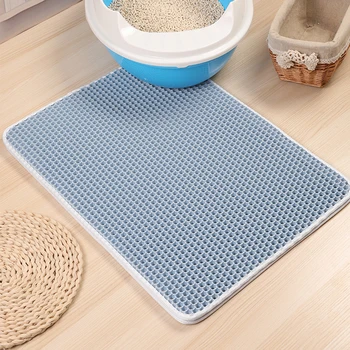 

Double-Layer Cat Litter Mat EVA Waterproof Cat Litter Trapping Smooth Surface Breathable Kitty Carpet Pet Cat Mat Floor 2019