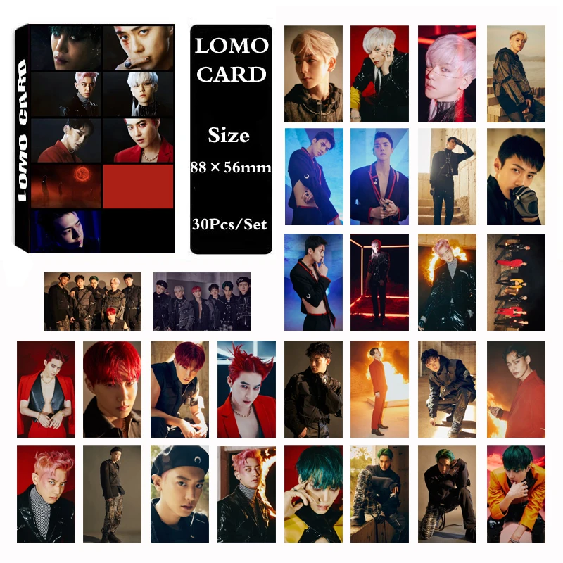 KPOP EXO 6-й альбом OBSESSION самодельная бумажная ЛОМО карта фото карта Плакат Фотокарта Поклонники Подарочная коллекция