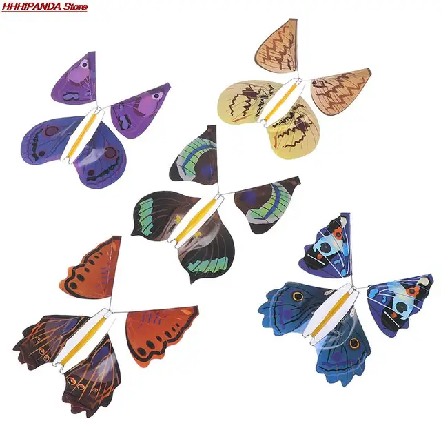 5/10pcs Magic Butterfly flying Card Toy with Empty Hands Butterfly Wedding Magic Props Magic Tricks Outdoor Toy Color Random 2