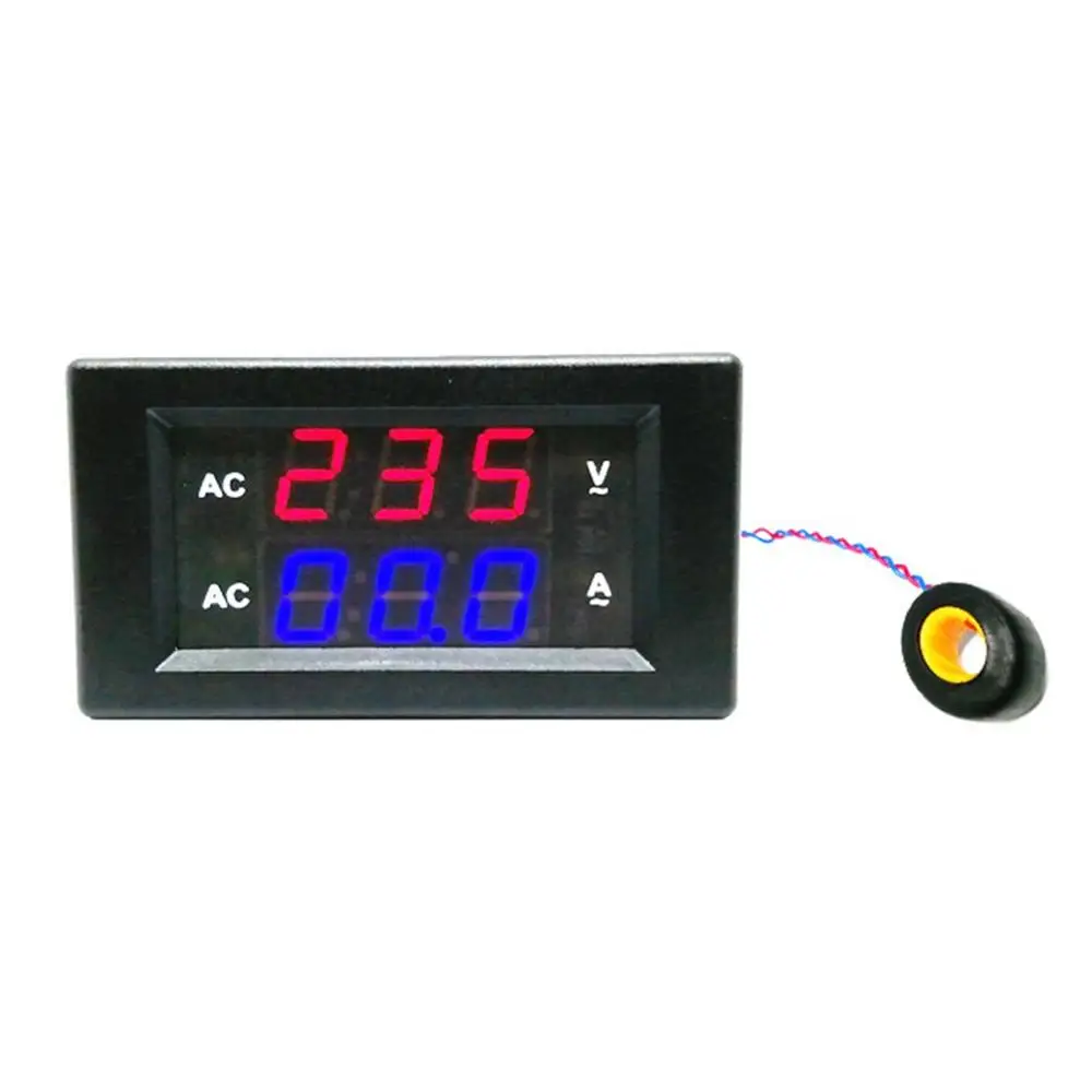 100A AC цифровой двойной светодиодный вольтметр амперметр ампер вольт напряжение измеритель тока тестер Высокая точность - Цвет: red blue
