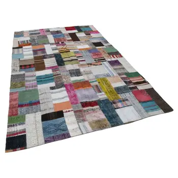 

200x303 Cm Multicolor Handmade Rugs Patchwork Rug-7x10 Ft