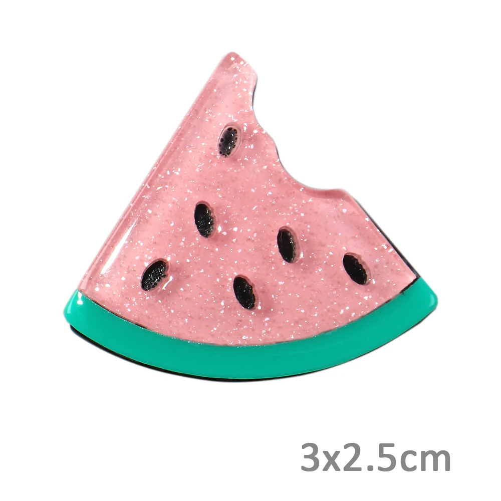 David accessories 25pcs/lot Fruit Flower Double-deck Resins DIY Bow Bag Shoes Handmade Material Home Decoration,25Yc7623 - Цвет: 30x25mm