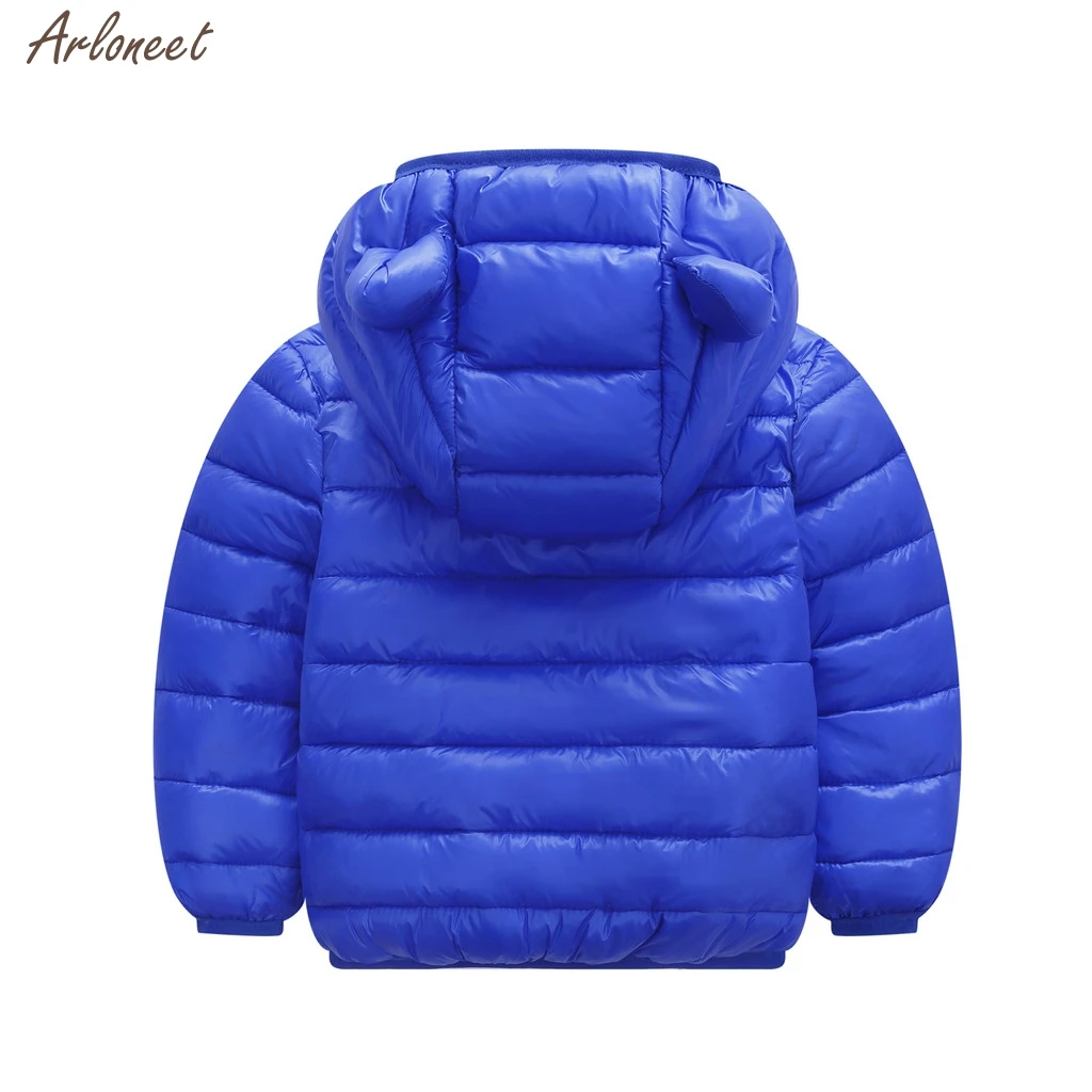 Children Boys Girl Winter Coats Jacket Kids Zip Thick Ears Snow Hooded Outwear Baby Coat Baby Coat jacket NEW Fashion