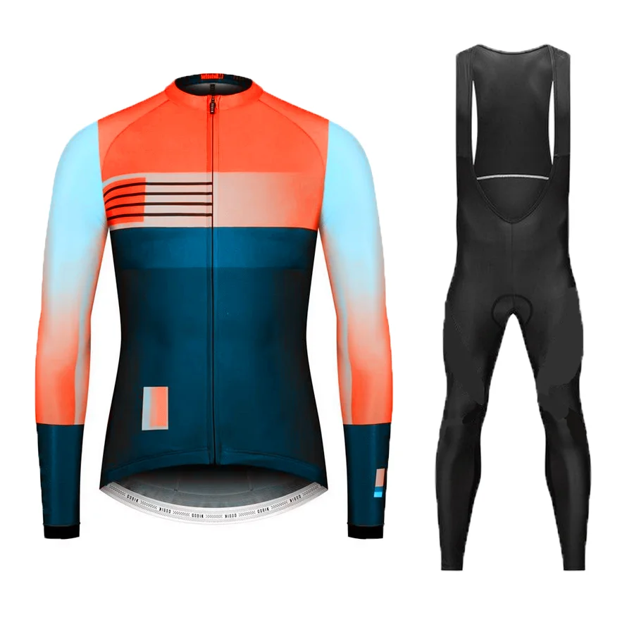 Long sleeve GOBIKING, весна/осень, одежда для велоспорта, мужской комплект, одежда для велоспорта, одежда для велоспорта/с длинным рукавом, комплекты из Джерси для велоспорта - Цвет: Long sleeve