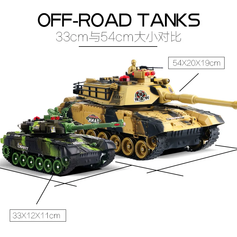 

Half-Meter Ultra Large 44 Cm Remote Control Tank Charging Battle-Emission Off-road Crawler Remote Control Car Boy Play