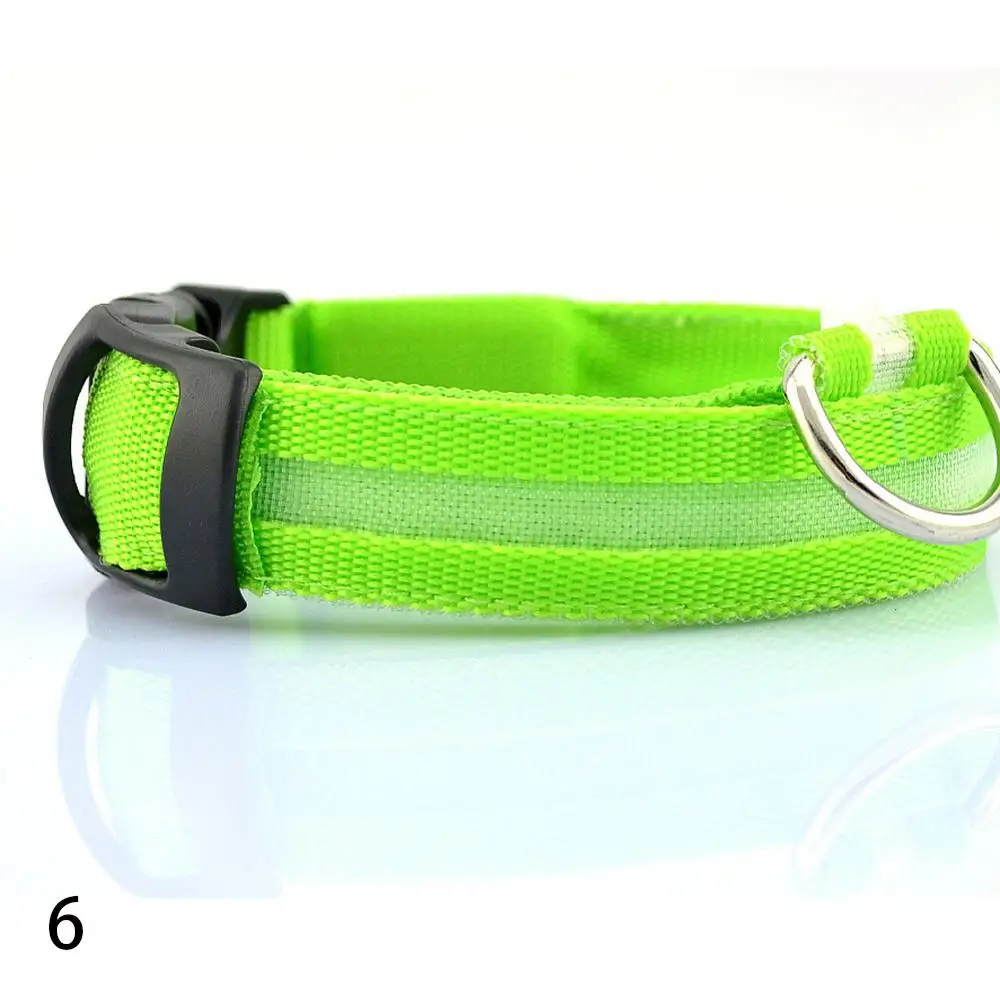 Green Стиль Безопасный светодиодный ошейник USB перезаряжаемый светящийся ошейник для собак и кошек безопасный светильник нейлоновый ошейник - Цвет: Green
