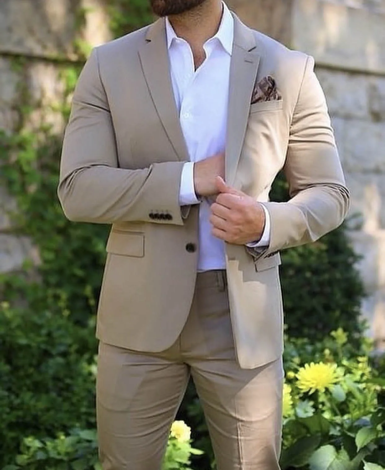 Navy Blue Men Wedding Suits Groom Tuxedos Groom (Jacket +Pants+Tie ) Business Blazers plus size men suit set