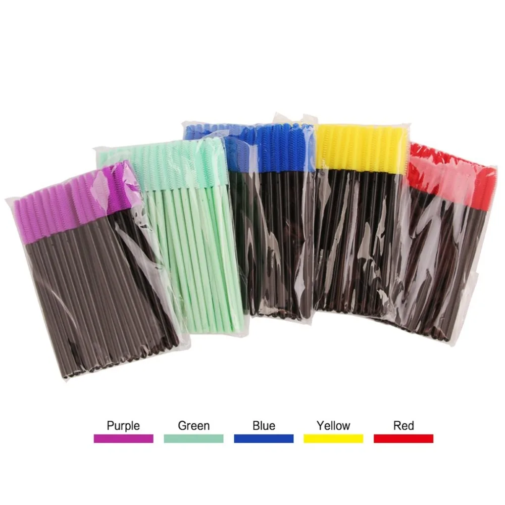 Lote Silicone Descartável Gel Cílios Escova Pente Rímel Varinhas Olho Extensão Ferramenta Profissional Beleza Maquiagem Ferramentas 1000 Pçs - 1 Aplicador de sombra