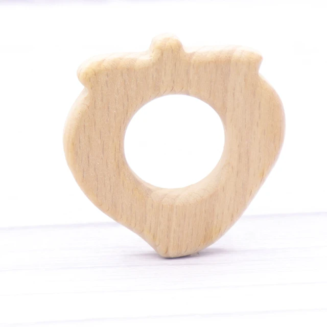 1pcs Baby Animal Natural Beech Teething Wooden Teether Rodent Flowers Clouds Tiny Rod   Pendant For Pacifier Chain  Products A28