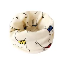 Хлопковый Детский шарф, теплый детский зимний шарф для детей, круглый шарф для девочек и мальчиков, теплый детский шарф с милым рисунком