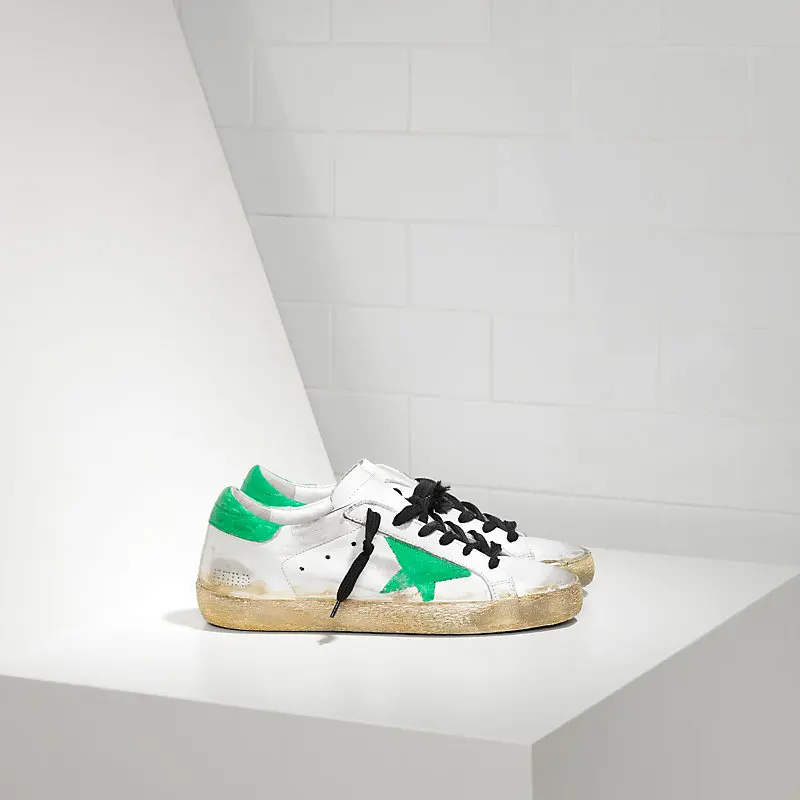 

GGDB SNEAKERS SUPER STAR IN PELLE E STELLA TRAFORATA white skate paint