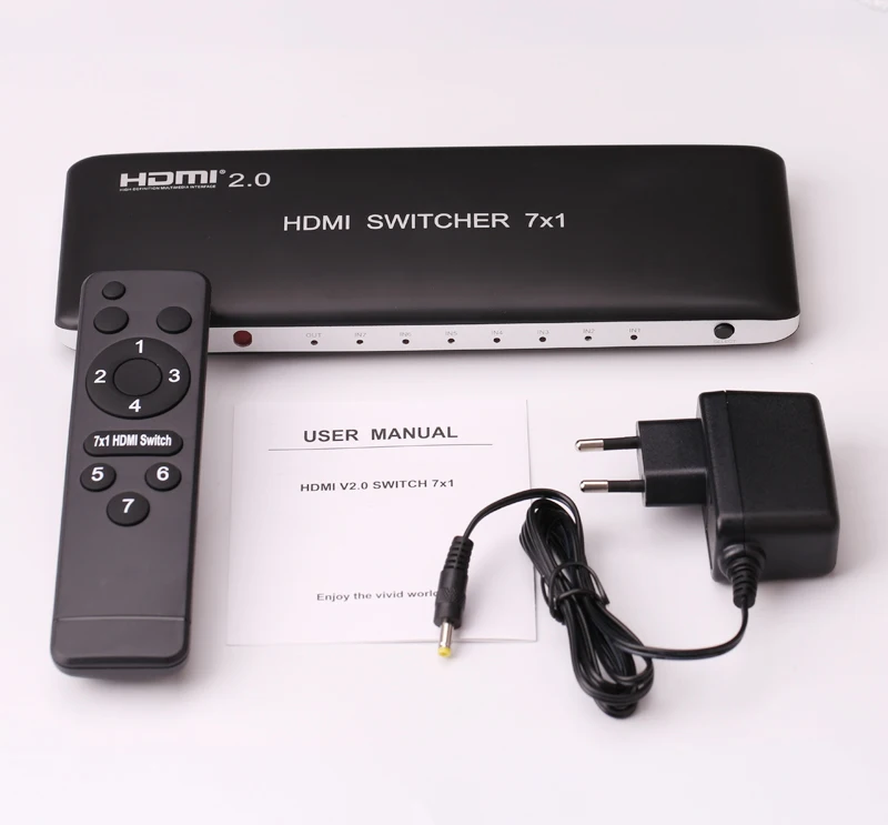 4K 60HZ HDMI коммутатор 7x1 4x1 3x1 HDMI 2,0 коммутатор видео конвертер с ИК-пультом HDCP 2,2 HDR 3D для PS3 PS4 xbox PC для ТВ HD tv