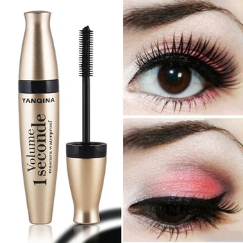

New 4D Silk Fiber Mascara Long Eyelash Silicone Brush Curving Lengthening Mascara Waterproof Longlasting Makeup Eye Cosmetic