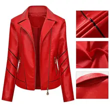 

Stylish Lady Jacket Long Sleeve Turn-down Collar Streetwear Lady Coat Biker Jacket Women Jacket