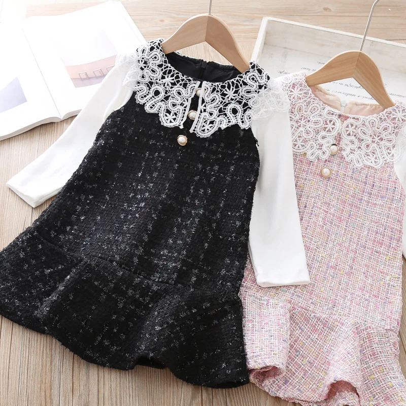 Детская модная одежда для девочек платье для девочек теплая одежда для девочек; платье для девочек-подростков; платья для девочек; плотная одежда для детей ясельного возраста с блестками; красивое детское модное пуловеры высокое качество 3T