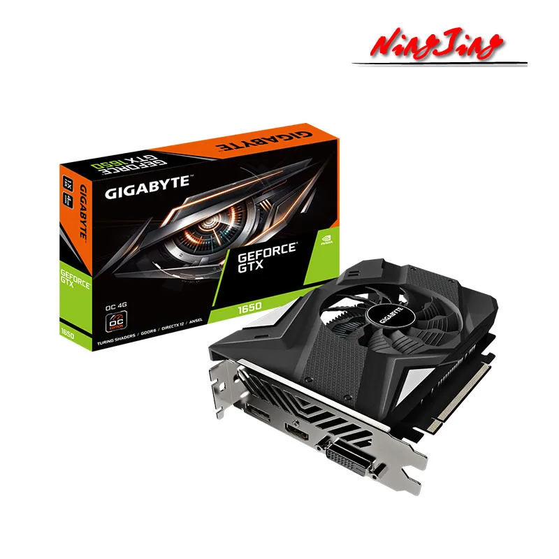 Видеокарта GIGABYTE GTX 1650 D6 OC 4G GDDR6 12000 МГц 128 бит ATX GPU поддержка десктопного процессора