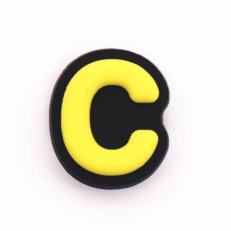 Single Sale 1Pcs Shoe Charms Decoration 26 English Letters Free Combination Shoe Accessories for croc jibz Kid's Party X-mas