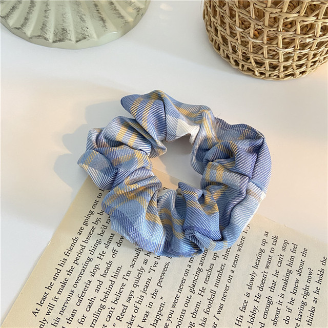 Silk Rainbow Scrunchies For Women Girls Gum Hair Tie 1PCS Hair Rope Rubber Bands Ponytail Hold Hair Accessories
