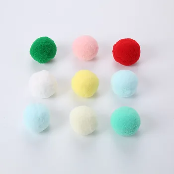 

Pet Cat Toy Ball Plush Ball Two Sorts Color Christmas Color Cat's Toy Pet Supplies
