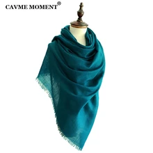 CAVME шерстяной шарф для женщин, Одноцветный шарф, женские длинные шерстяные большие шарфы, элегантная шаль, 150 г, 90*230 см