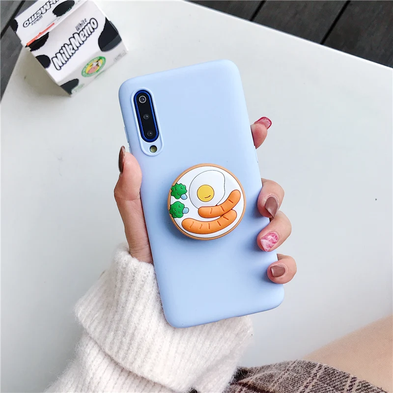 3D Silicone Cartoon Phone Holder Case For Xiaomi Redmi Note 10 Redmi Note 10 Pro Note 10S 9 8T K30 Pro K40 Pro mi poco F3 Cover