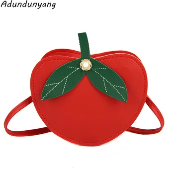 

2020 summer new heart-shaped apple children's bag fashion PU shoulder messenger coin purse girl hundred matching accessories bag