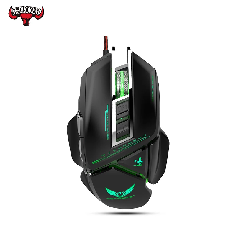  Wired Gaming Mouse 3200DPI Adjustable Detachable macro definition Professional-Grade Gamer Mice RGB