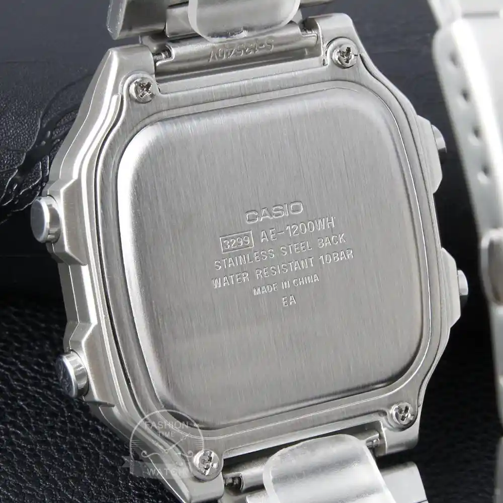 casio stainless steel back water resistant 10 bar