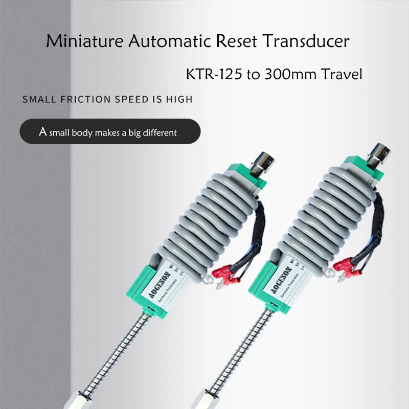 

KTR 125-300mm Automatic Reset Travel Linear Displacement Sensor Electronic Ruler Miniature Spring Displacement Transducer