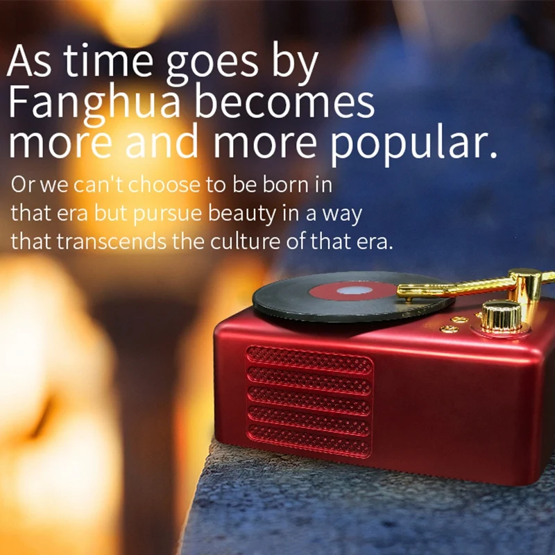 FFYY-T12 портативный Bluetooth 5,0 динамик Ретро Мини Портативный беспроводной Bluetooth динамик радио Usb/Tf карта Музыкальный плеер Hifi Subwoo