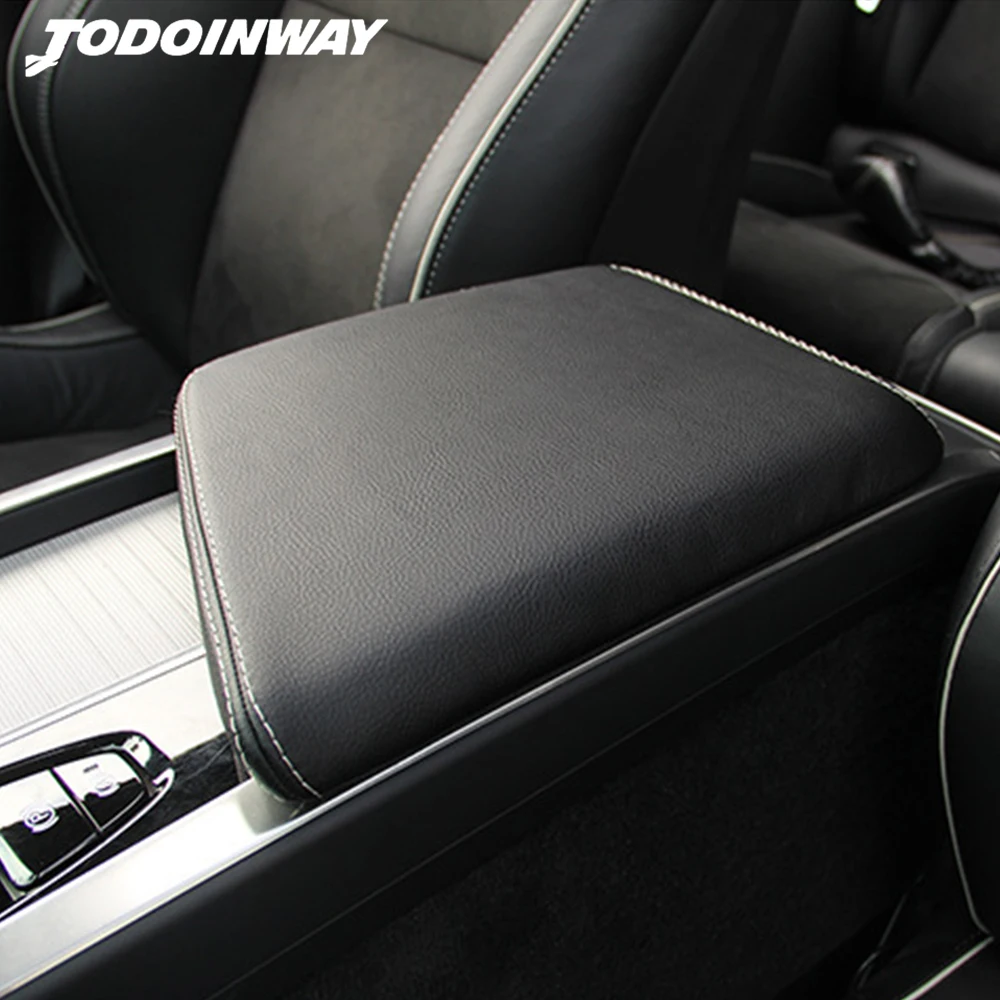 For Volvo Xc60 S60 V60 Xc90 Car Pu Leather Center Console Box Pad