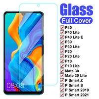 9D Gehärtetem Glas Für Huawei P30 P40 Lite E P20 Pro P10 Lite Glas Mate 30 Lite P Smart Z 2019 2021
