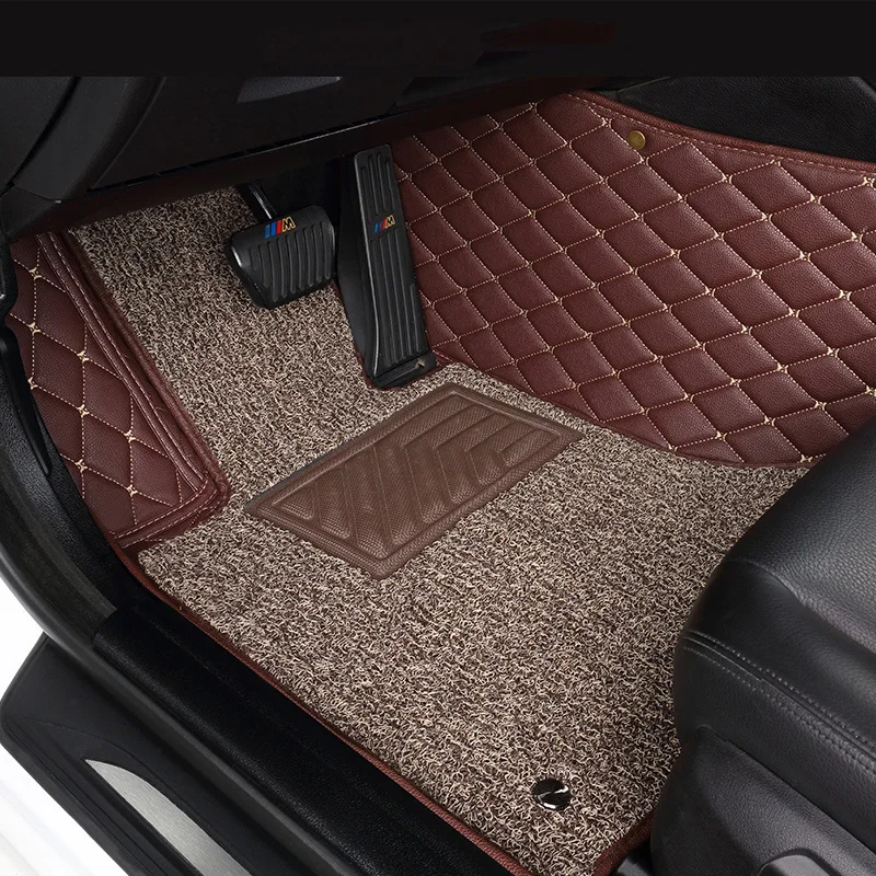 

Hot-selling custom leather car floor foot mats for Saab 95(2002-2010) etc car model custom waterproof easy to clean mats