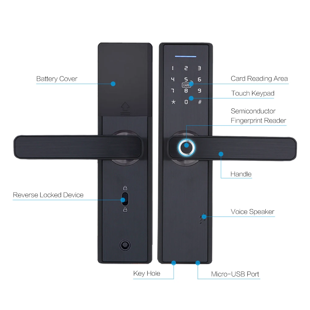  WIFI App Electronic Door Lock Intelligent Biometric Door Locks Fingerprint smart wifi Digital Keyle - 32898756208