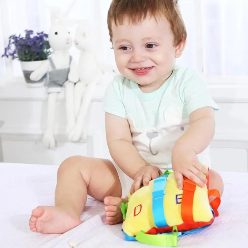  Montessori Baby toys Buckle Letter Basic Life Skills Toddler Learn to Dress Teaching Board Toys for - 4000124907330