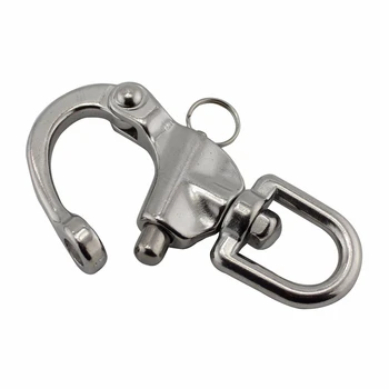 

New Stainless Steel Spring Swivel Shackle Quick Release Marine Boat Anchor Chain Eye Shackle Swivel Snap Hook Sailing Hardware