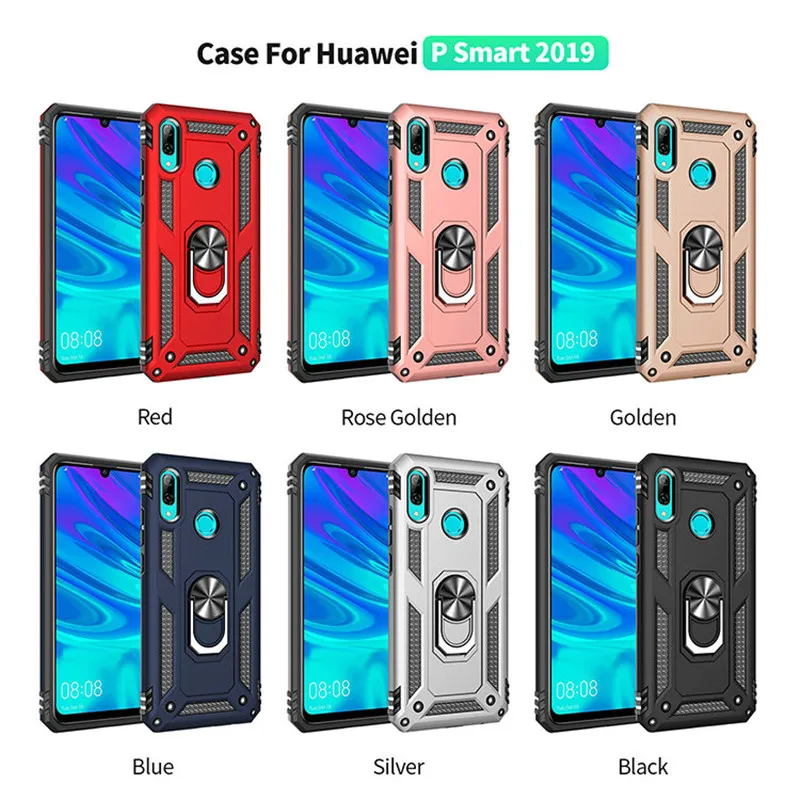3D комбинированная Защита Чехол для huawei P Smart POT-LX3 POT-LX1 для huawei Honor 10 Lite HRY-LX2 HRY-LX1 металлическая накладка для мобильного телефона