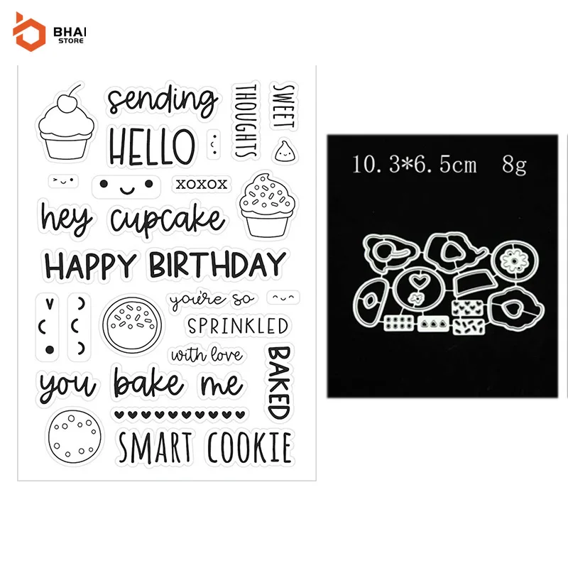 

Baking Cakes Metal Cutting Dies and Stamps DIY Scrapbook Photo Album Decorative Embossing Paper Cards 2021 New