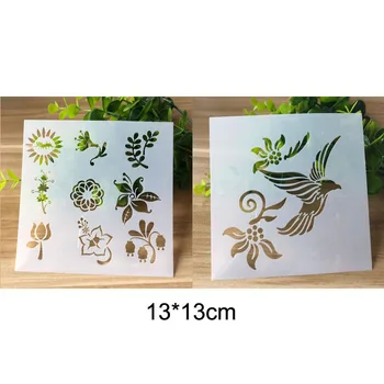 

DIY Flowers Openwork Stencil For Wall Painting Scrapbooking Stamping Stencil Bullet Journ Embossing Paper Card Flower Template
