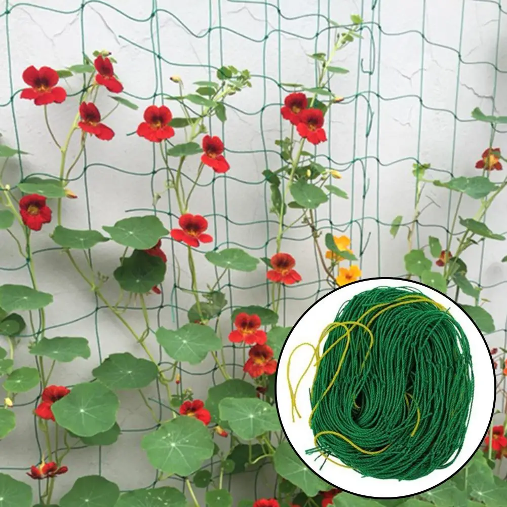

Plant Climbing Net Gardening Melon Fruit Flowers Trellis Netting Cucumber Vine Grow Frame Fence Nylon Mesh Anti-bird Net