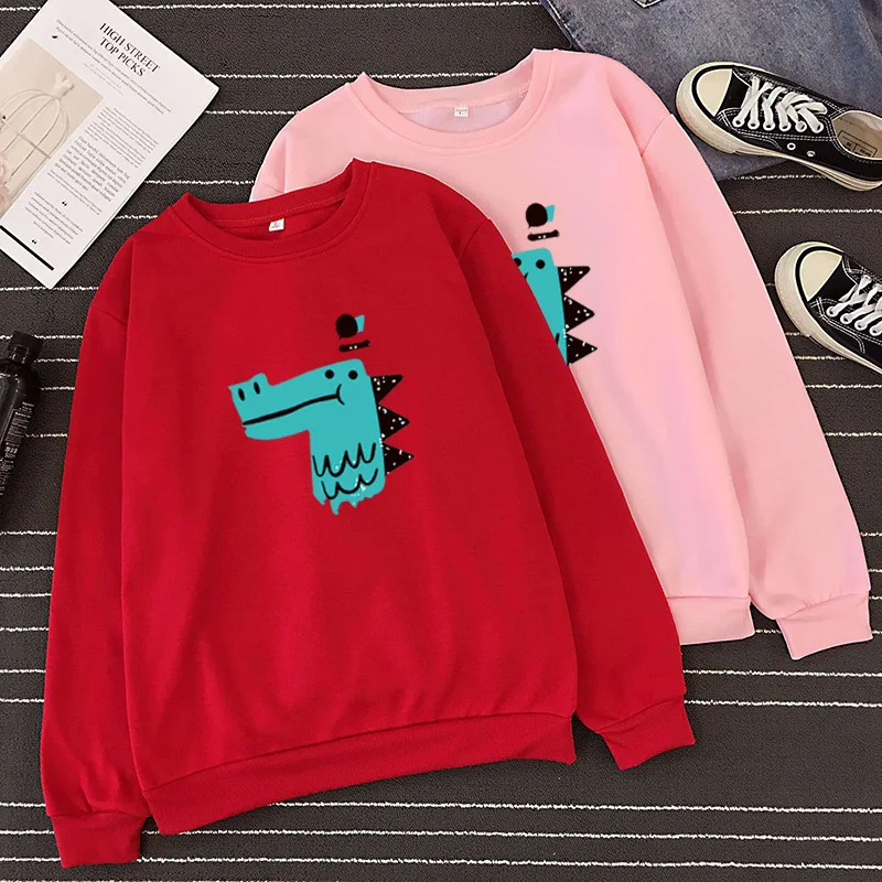 Размера плюс 3XL осень-зима спортивный свитер Harajuku, Одноцветный свитер Для женщин толстовка с длинным рукавом Свободные толстовки Повседневное спортивный костюм