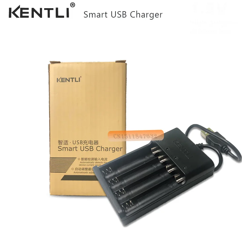 KENTLI 4 порта 1 5 в AA литиевая аккумуляторная батарея умное зарядное устройство USB CHU4
