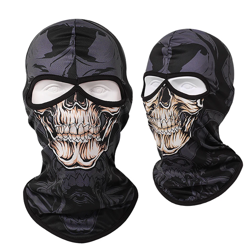Skeleton Skull Bandana Ski Skull Halloween Neck Half Face Mask Cycling Ghost Scarf Neck Bandanas Ski Sport Hiking Scarves